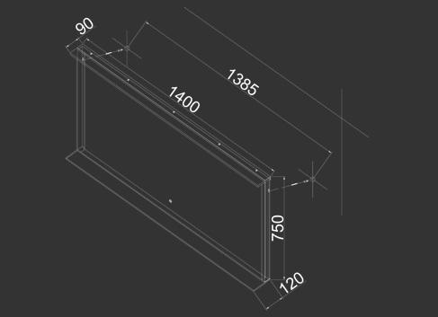 Badezimmerspiegel LED 140x75cm Badspiegel