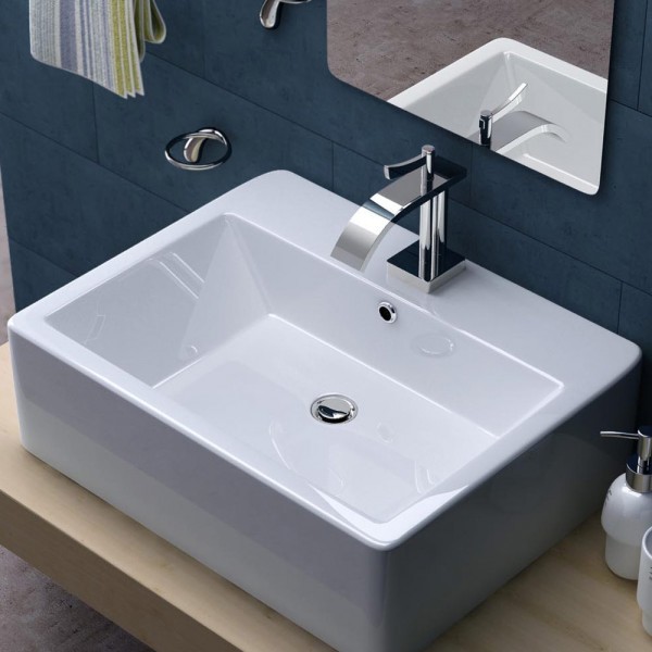 Waschbecken Hänge oder Aufsatz Lavabo Keramik 53x46cm