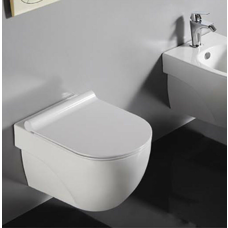 Oval Wand -Tiefspül-WC mit Softclose WC Sitz