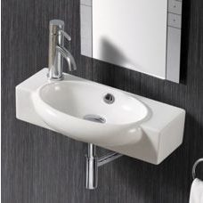 Gäste Waschbecken Hänge oder Aufsatz Lavabo Keramik 50x27cm