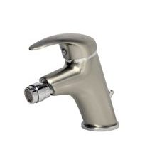 Bidet Armatur Wasserhahn tief, Einhebelmischer Nickel Oberfläche 13cm