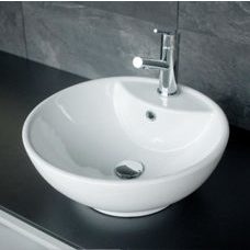 Aufsatz Waschbecken Weiss Keramik rund 46cm