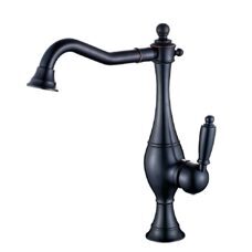 Armatur Schwarz Vintage Brüniert Wasserhahn Nostalgie schwenkbar 34cm Hoch