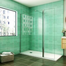 Walk In Duschwand Dusche mit Zusatzwand drehbar 80-160cm Glas