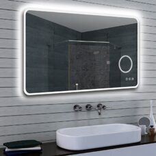 Badezimmerspiegel LED mit Touch-Schalter dimmbar 120x70cm Badspiegel