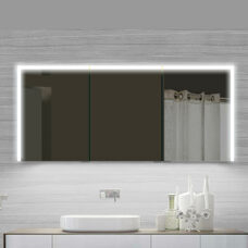 LED Spiegelschrank 160x70 mit Steckdose Design Badezimmer Spiegel warm/kaltweiss