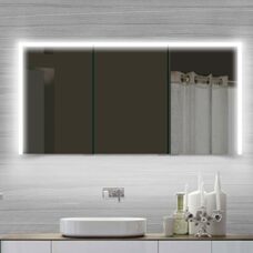 LED Spiegelschrank 140x70 mit Steckdose Design Badezimmer Spiegel