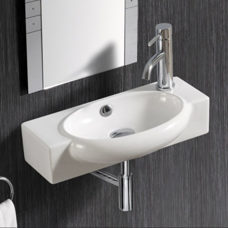 Gäste Waschbecken Hänge oder Aufsatz Lavabo Keramik 50x27cm