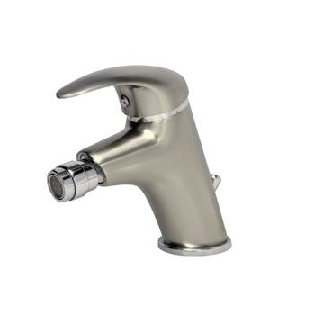 Bidet Armatur Wasserhahn tief, Einhebelmischer Nickel Oberfläche 13cm