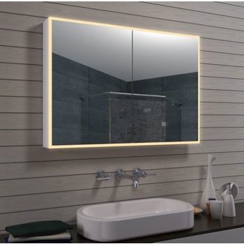 Spiegelschrank Bad 100x70cm mit LED kalt/warm Badezimmerspiegel