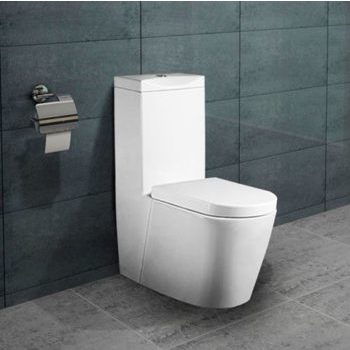 Stand-WC Toilette mit integriertem Spülkasten mit Deckel Nano