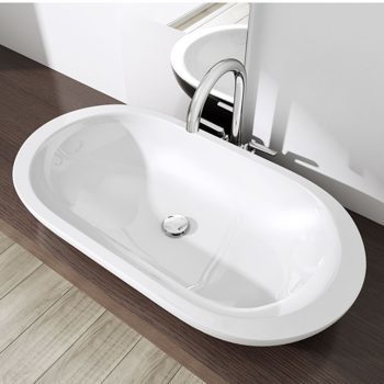 Lavabo Aufsatzwaschbecken Keramik 80x42,5cm oval