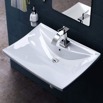 Waschbecken Hänge oder Aufsatz Lavabo Keramik 60x44cm