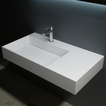 Waschbecken Lavabo Hänge oder Aufsatz Gussmarmor 90x48cm