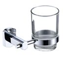 Zahnputzbecher Zahnbürste Aufbewahrung Halter Glas Chrom